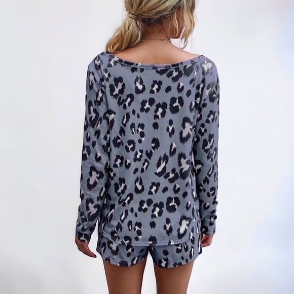 Blue Leopard Soft Lounge Set - Picture 2 of 2